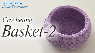Crochet Basket-2 With T-Shirt Yarn