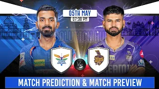 IPL 2024 54th Match Prediction & Pitch Report Lucknow Super Giants vs Kolkata Knight Riders