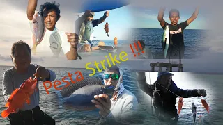 KEWALAHAN KITA Di SPOT INI, Pesta Strike Kepulauan Banggai Laut || Traditional Fishing