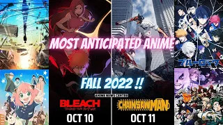 MOST ANTICIPATED FALL ANIME 2022 | Trailers & Reactions