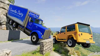 Cars Vs Cliff Drops - Dangerous Driving And Accident - Beamng Drive Gameplay#43