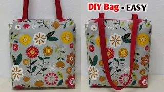 How to make reusable tote bag at home | How to make cloth bag | DIY Tote bag tutorial | Shopping bag