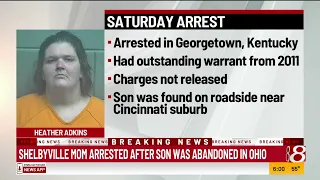 Shelbyville mom arrested after son was abandoned in Ohio