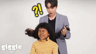 Koreans Try Tying Up Black Girl's Hair FOR THE FIRST TIME!!