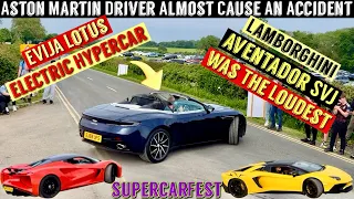 Aston Martin Driver Almost CRASH: Supercars Living @ SUPERCARFEST Mr. Wig.