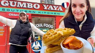 French Girl Tries Southern Food at Gumbo Yaya: Waffle Burger & Yams (Bonus: French Fair & Giant BBQ)