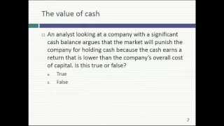 Session 11: Loose Ends in Valuation