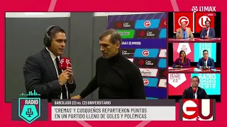 Fabián Bustos molesto con el arbitraje de los últimos partidos de la ‘U’