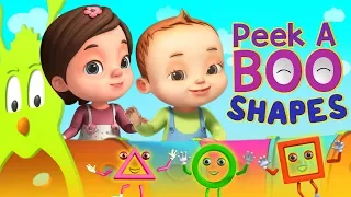 Peek-a-boo - Shapes Song | Cartoon Animation For Kids | Many More Nursery Rhymes For Children