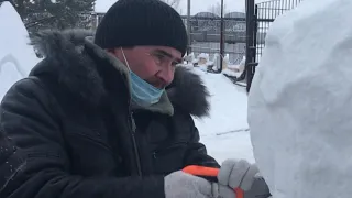 Снежные фигуры Излучинского дома – интерната