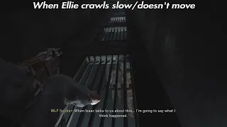Ellie's crawling speed affects Nora's dialogue - The Last of Us Part 2