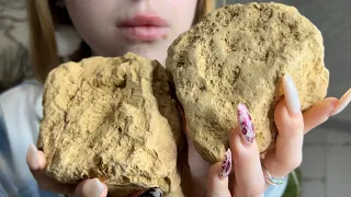 Песочный хруст глиной и мокрым мелом Халва 🤤💦 ASMR // Sandy crunch