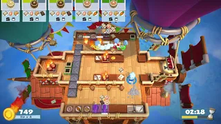 Overcooked 2 Level 6-1 4 stars. 4 players co-op