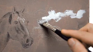 OIL PAINTING TIME-LAPSE | Realistic Horse