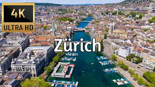 🇨🇭 ZÜRICH, SWITZERLAND [4K] Drone Tour - Best Drone Compilation - Trips On Couch