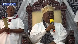 (WATCH) Tinubu Visits Obong of Calabar, Seeks Royal Blessings