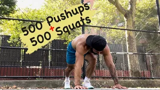 500 Pushups + 500 Squats under 30 Minutes Ft. Thats Good Money | Eric Rivera