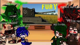 Tanks react to If Fury was a British Movie by Squire