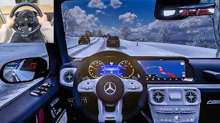 2022 Mercedes Benz G63 AMG (W463) - Euro Truck Simulator 2 | Winter Drive [Steering Wheel Gameplay]