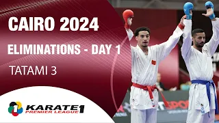 Karate1 CAIRO | Day 1 – ELIMINATIONS - Tatami 3 | WORLD KARATE FEDERATION
