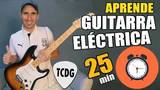 ¡Aprende como tocar guitarra eléctrica en solo 25 minutos! Tu primera clase nivel principiante