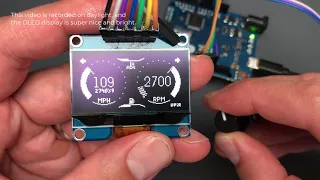 Arduino Car Cluster with OLED Display     (Dashboard, gauges, controls, SSD1306, u8glib)