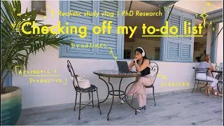 Study Vlog | I *try* to check off my to-do list & meet deadlines... Week in my Life, Research abroad