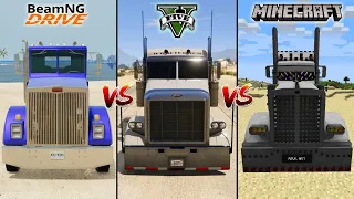 MINECRAFT BIG TRUCK VS GTA 5 BIG TRUCK VS GTA SAN BIG TRUCK VS BEAMNG BIG TRUCK - WHICH IS BEST?