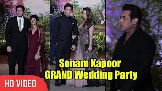 SALMAN KHAN, SHAHRUKH KHAN & AAMIR KHAN Family At Sonam Kapoor's Grand Wedding Party