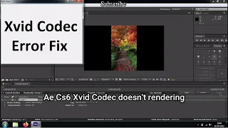 After Effects Xvid Codec Rendering Error Solution - All AE versions