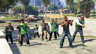 Families vs Ballas vs Vagos vs Marabunta Grande | GTA 5 NPC Wars 67