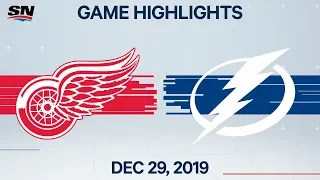 NHL Highlights | Red Wings vs. Lightning - Dec. 29, 2019