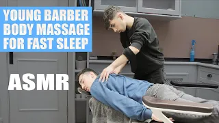 ASMR Upper Body Lower Body Massage On Barber Massage Chair | Sleep Easy