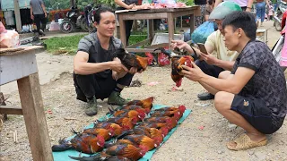 Zon. Kind man who sells chickens at the market and makes cakes for poor children, Vàng Hoa