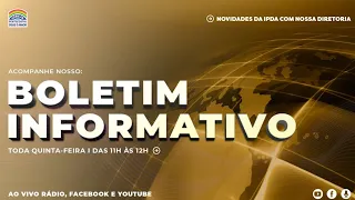 | IPDA AO VIVO | Boletim Informativo da Diretoria - 71º Edição | Igreja Deus é Amor de Brasília/DF