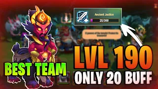 Defeating Temple Guardians Level 190 with Just 20 Buffs! - Hero Wars