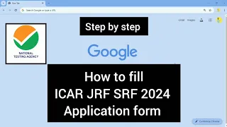 ICAR JRF SRF 2024 Application form // How to fill ICAR JRF 2024 application form