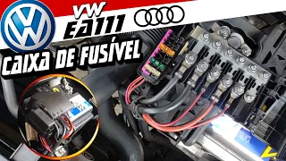 CAIXA DE FUSÍVEL VW EA111 Todos os fusível (função) Fox Spacefox Gol Voyage Polo Golf Saveiro Up