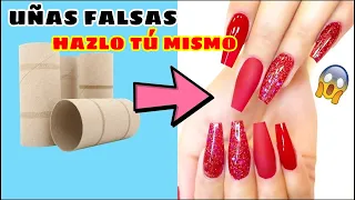 HAZLO TÚ MISMO - CÓMO HACER UÑAS FALSAS IMPERMEABLES CON ROLLO DE PAPEL HIGIÉNICO, SIN PEGAMENTO