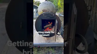 500 gallon offset heating up for a brisket cook! Brisket video coming later today!!!