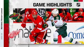 Wild @ Red Wings 10/29 | NHL Highlights 2022
