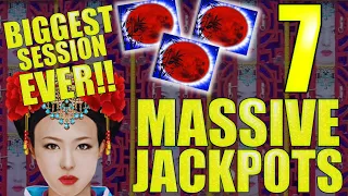 🤯 7 MASSIVE JACKPOTS! BIGGEST WINNING SESSION EVER on AUTUMN MOON DRAGON LINK Slot Machine $125bets