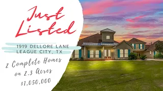 League City, TX: Tour this beautiful home with a complete mother-in-law home & shop on over 2 acres!
