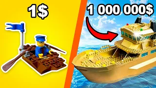 I Tested $1 vs $1000000 Lego Boats!