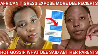 AFRICAN TIGRESS EXPOSE HOT GOSSIP DEE MWANGO MARWA SISTER BACKBITING HER POOR PARENTS, DISTASTEFUL