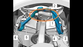 Ауди. Как выкрутить болт верхних рычагов подвески/How to remove the upper suspension arm bolt