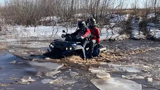 45 КВАДРОЦИКЛОВ 🚜 ЗИМНИЙ ВЫЕЗД ВОЛГОГРАДСКИХ КВАДРОБРАТЬЕВ И КВАДРОМАНЬЯКОВ МИХАЙЛОВКИ ЗА ВОЛГУ