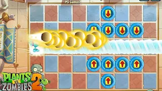 PvZ 2 Fusion - Every Plant Level 100 With Projectile Coconut Cannon Vs 100 Castle Head Zombie