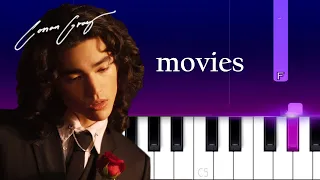 Conan Gray - Movies | Piano Tutorial