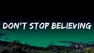 1 Hour |  don't stop believing lyrics/journey  | Loop Lyrics Universe